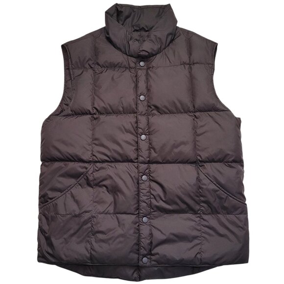 Lands' End Other - Lands End Puffer Vest Black Snap Button Outerwear Mens Medium 38-40 Gorpcore